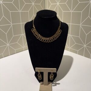 WOMENS GOLD-TONED RHINESTONE ACCENT NECKLACE